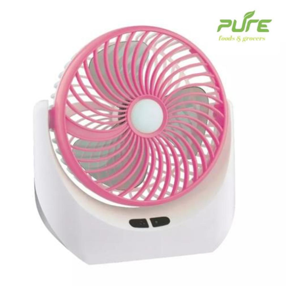 Picture of Lithium rechargeable mini table fan with LED light -1880