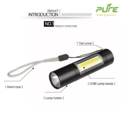 Picture of Rechargeable Flashlights Torch Led Usb Portable Torches 3 Modes Mini Camping Lighting