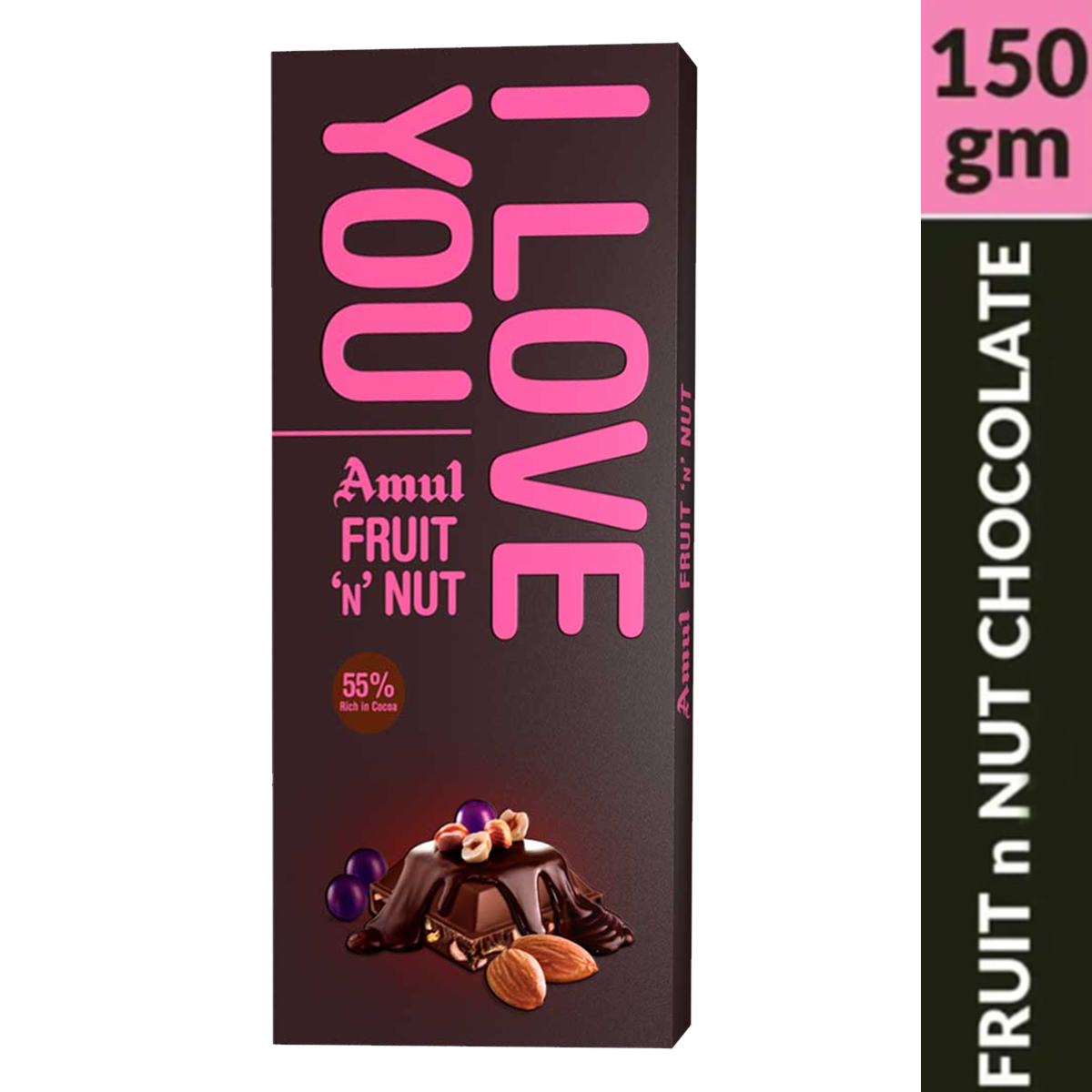 Picture of Amuul Fruit N Nut Dark Chocolate 150gm