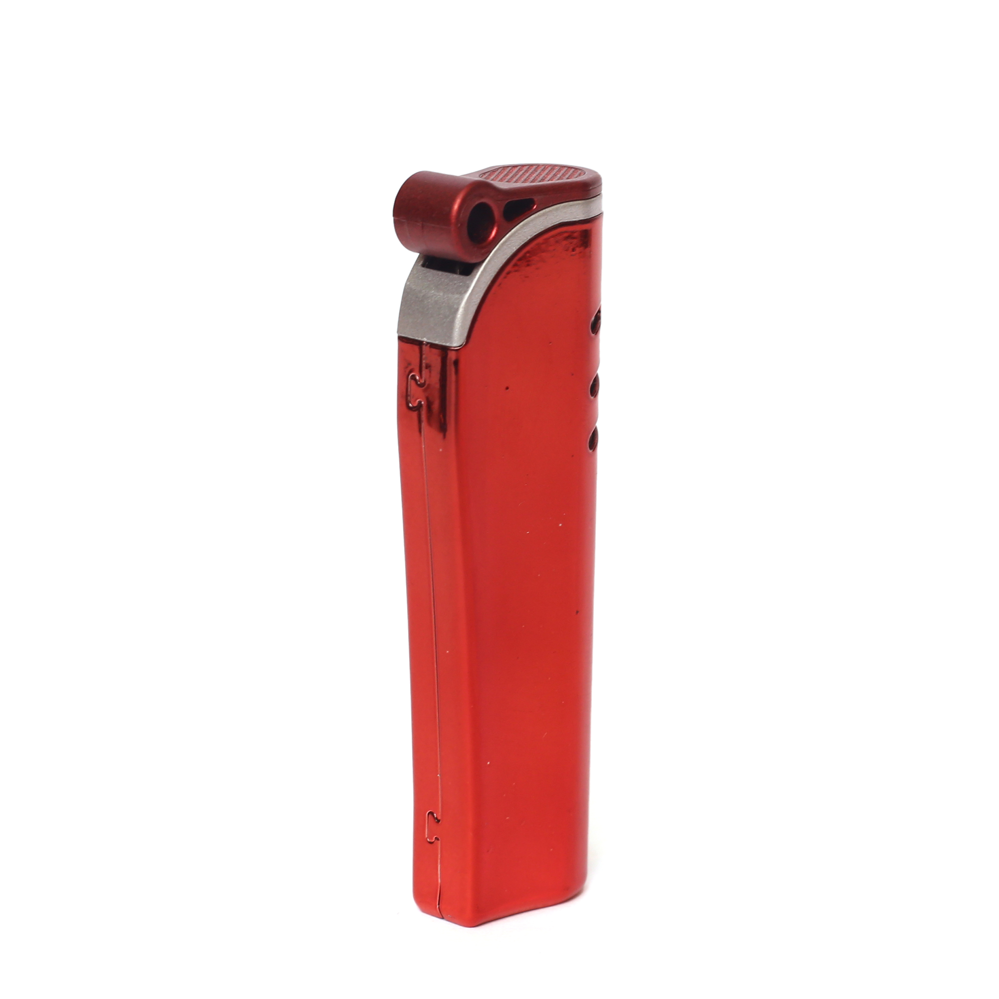 Picture of Red Metal Turbo jet Windows Gas Lighter Windproof Gas Refillable Butane Gas Lighter Inflatable Lighter Gadgets For Men Gas Refillable