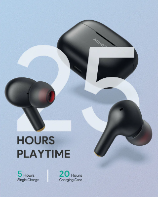 Picture of AUKEY [Germany] 🇩🇪 EP-T27 Soundstream Wireless Earbuds Noise Cancelling IPX7 Waterproof