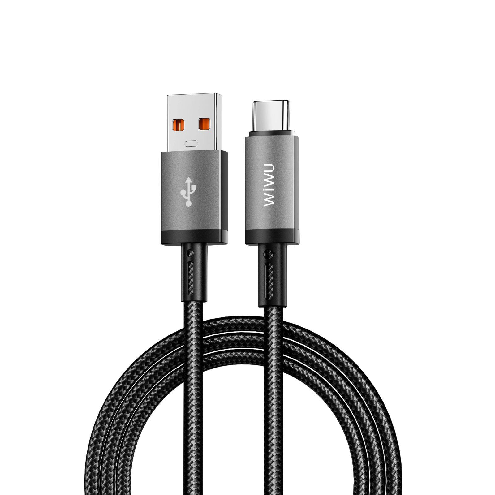Picture of WiWU 1M Aluminum alloy Nylon braided TITAN LINK Series Charging Cable with USB-A to Type C #Wi-C054