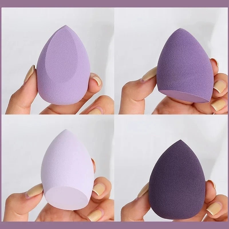 Picture of 6 piece Beauty Blender Makeup Puff Set With Cute bottle - Makeup Sponge Puff set - Purple Color Set