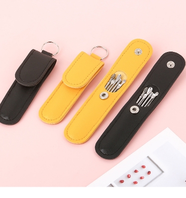 Picture of 6 Pcs Ear Wax Cleaner - Resuable Ear Cleaner Tool Set with Storage Storage Leather Pouch - Ear Wax Remover Tool Kit with Ear Curette Cleaner