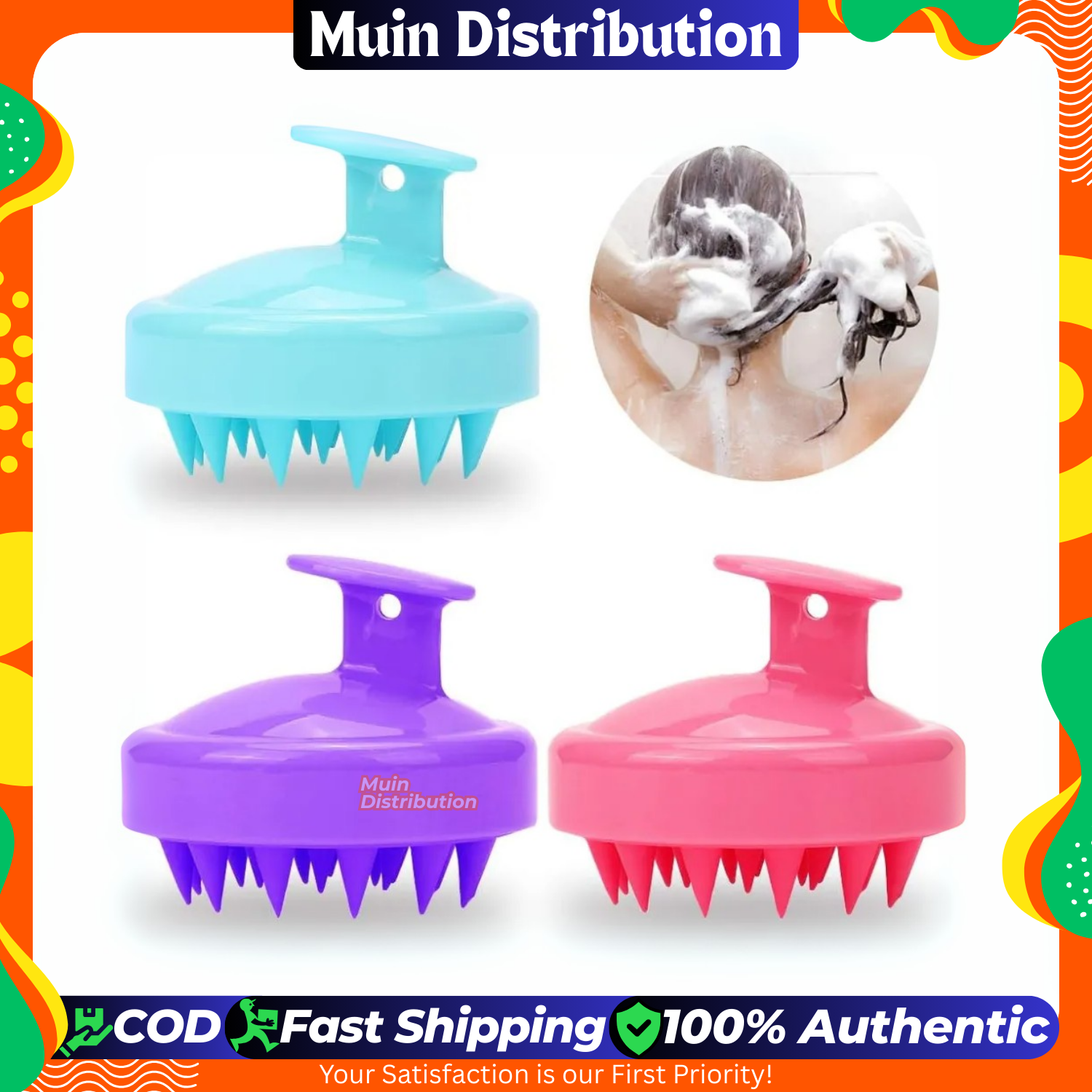 Picture of MAANGE High-quality Silicone Shampoo Brush / Hair Scalp Massage Brush Silicone Hair Care