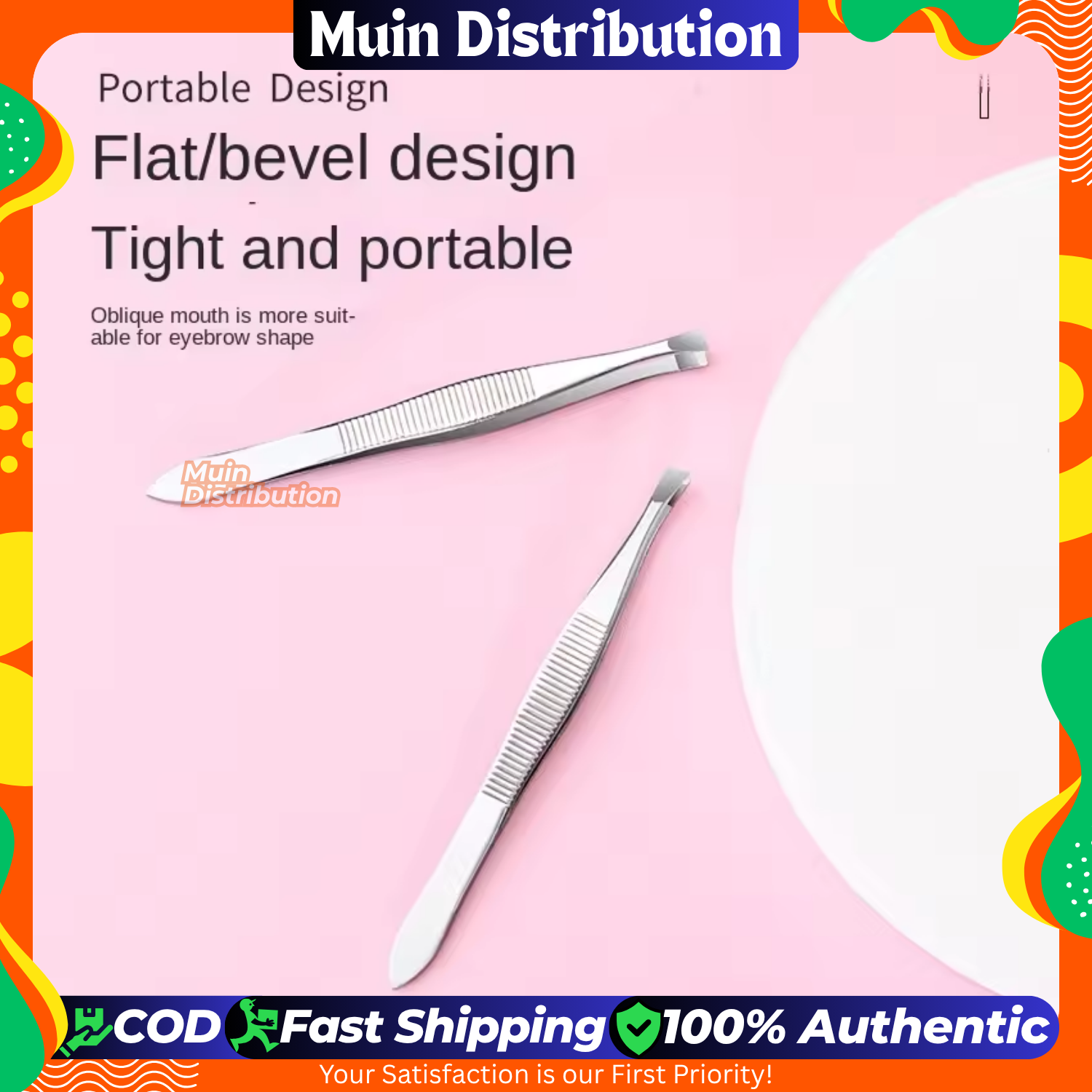 Picture of Forever Style Stainless Steel Golden & Silver Tweezer - 1pcs