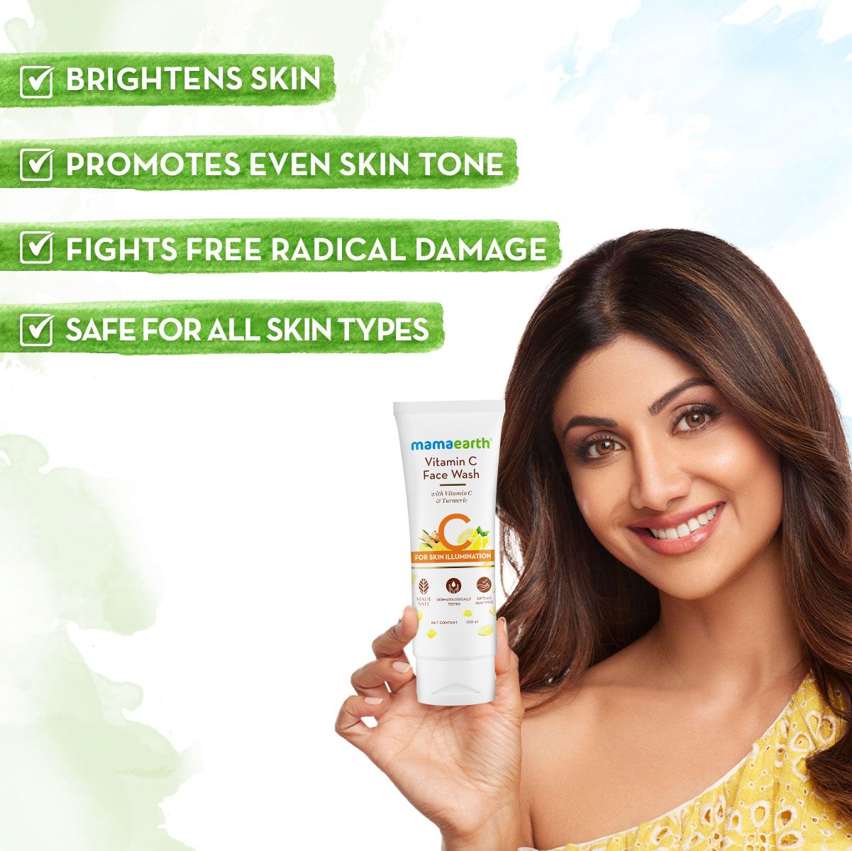 Picture of Mamaearth Vitamin C Face Wash with Vitamin C and Turmeric for Skin Illumination - 100ml
