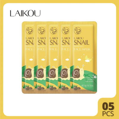Picture of 5pcs Laikou Snail Sleeping Face Mask – 3 G