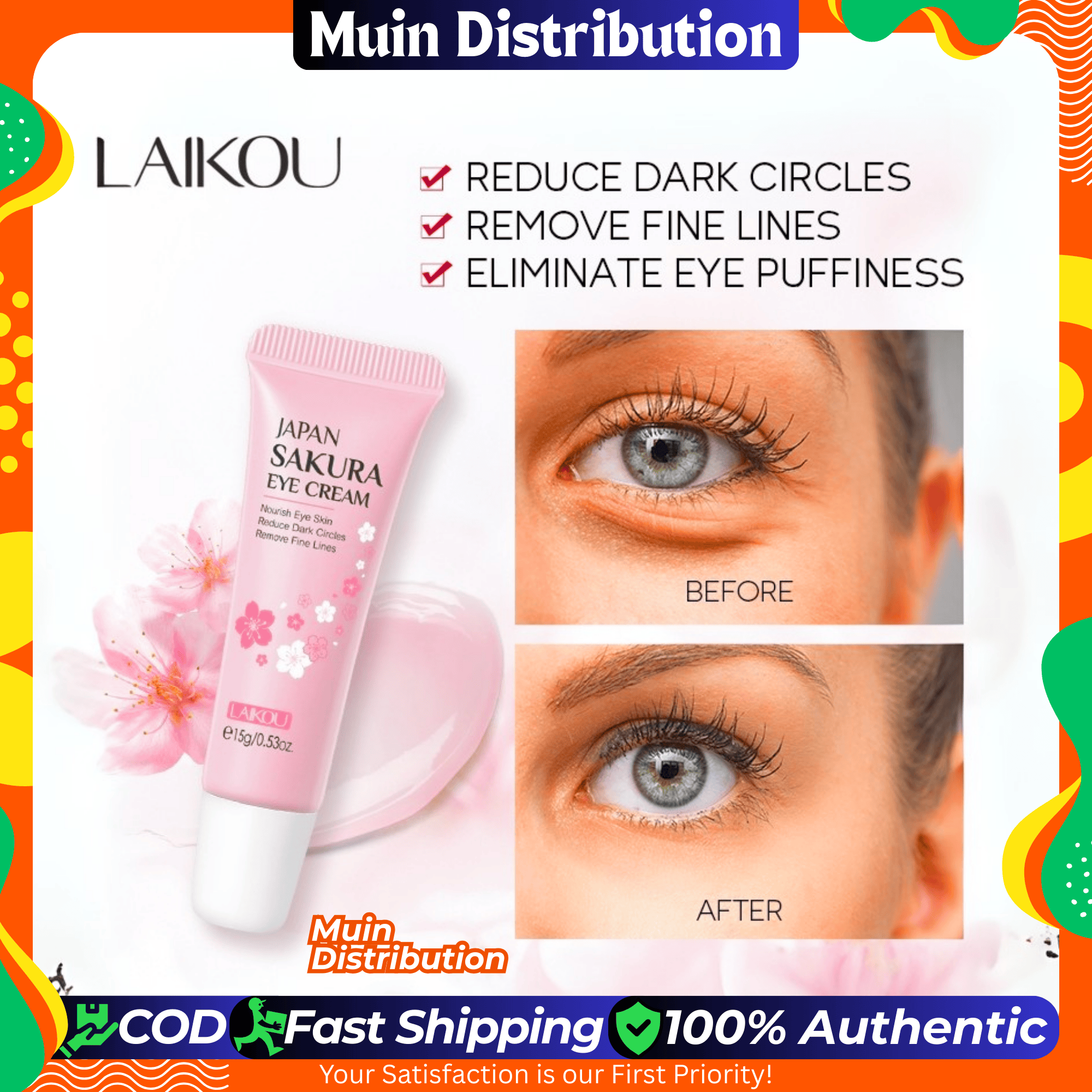 Picture of LAIKOU JAPAN SAKURA Eye Serum - 15g