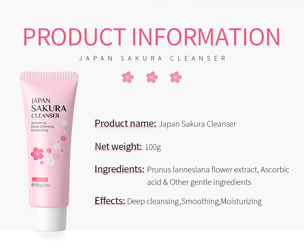 Picture of LAIKOU Japan Sakura Cleanser Face Wash - 100gm