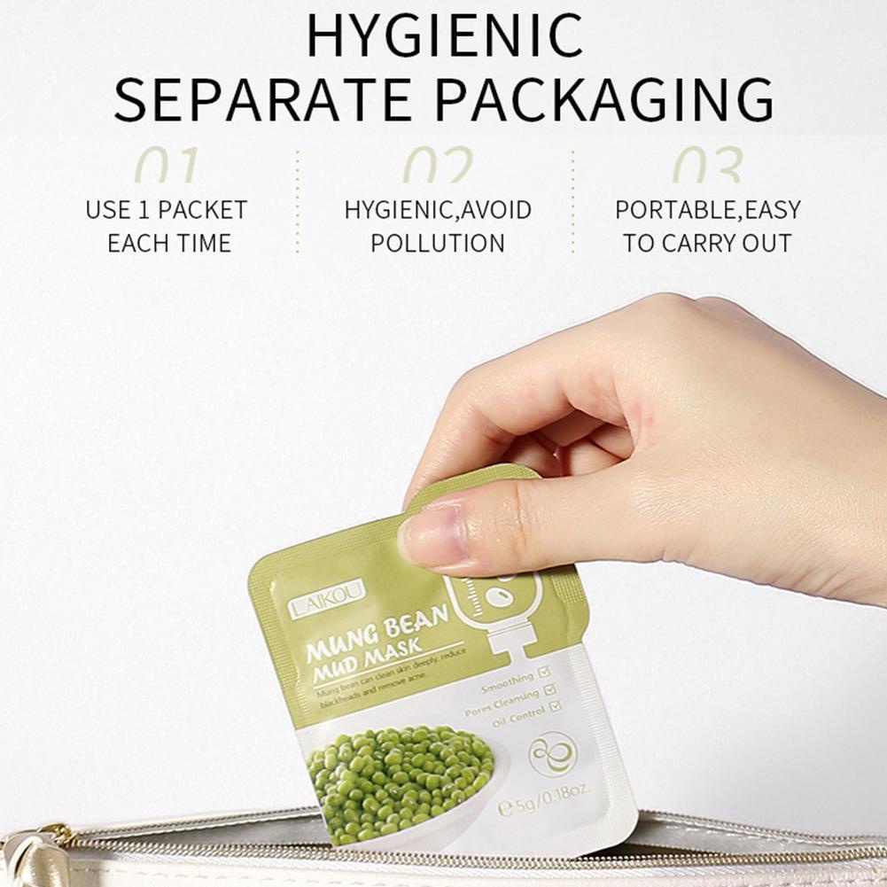 Picture of LAIKOU 5pcs Mung Bean Mud Mask / Face Pack