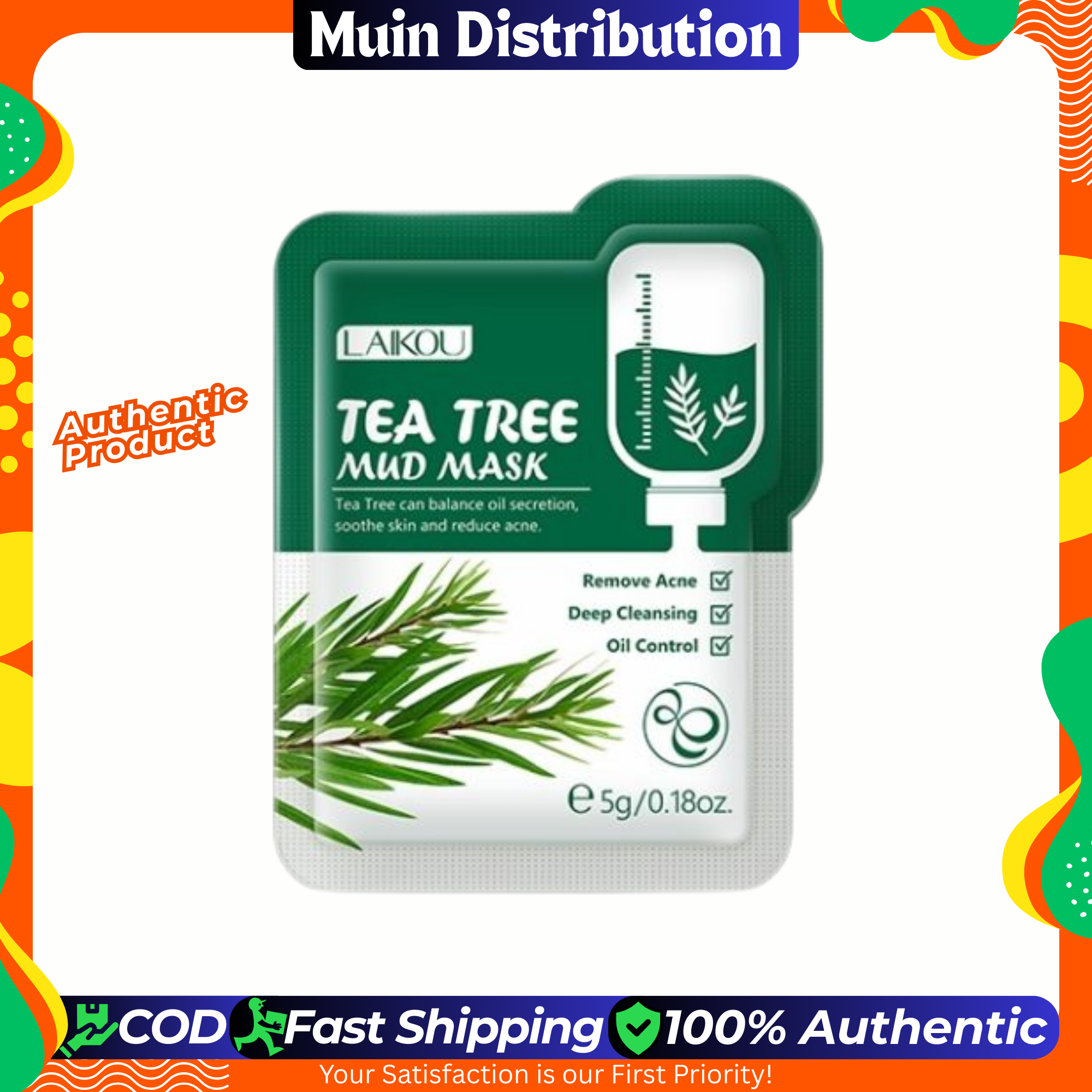 Picture of LAIKOU Tea Tree Mud Mask / Face Pack - 5g