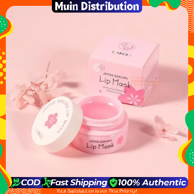 Picture of LAIKOU Japan Sakura Lip Mask Diminishing Lip Lines Cherry blossoms Remove Wrinkle Cream Repairing Smoothing Lip Balm 8g