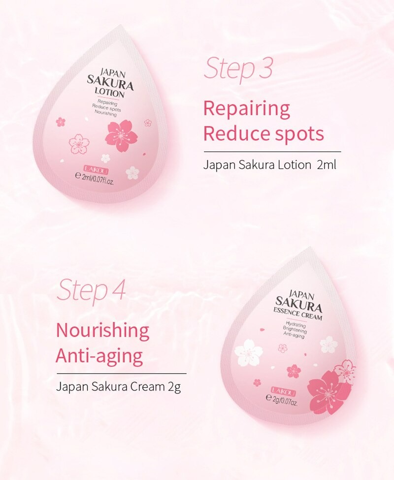 Picture of Laikou Sakura Anti-Aging & Spot Reducing Combo (4Pcs)