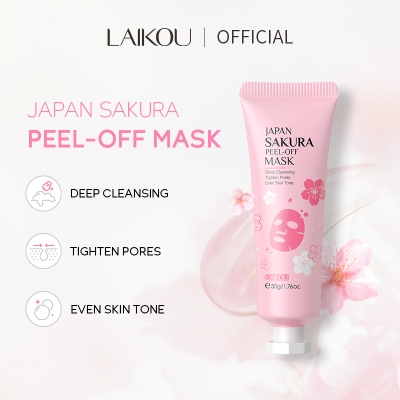 Picture of Laikou Japan Sakura Peel off Mask 50gm - Deep Cleansing Tighten Pores Even Brighten Skin Tone Blackhead Remover