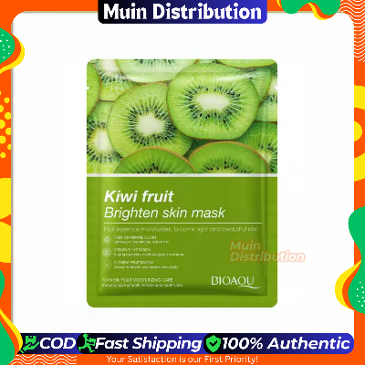 Picture of BIOAQUA Kiwi Fruit Brighten Skin Moisturizing Face Mask - Sheet Mask - 1pcs