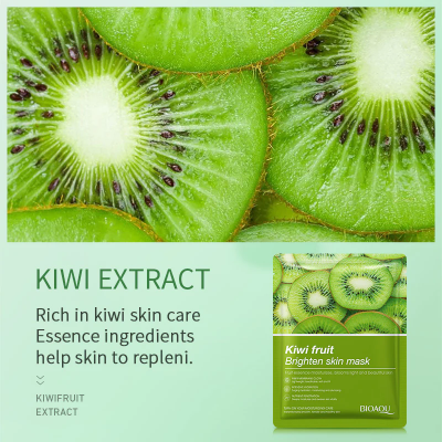 Picture of BIOAQUA Kiwi Fruit Brighten Skin Moisturizing Face Mask - Sheet Mask - 1pcs