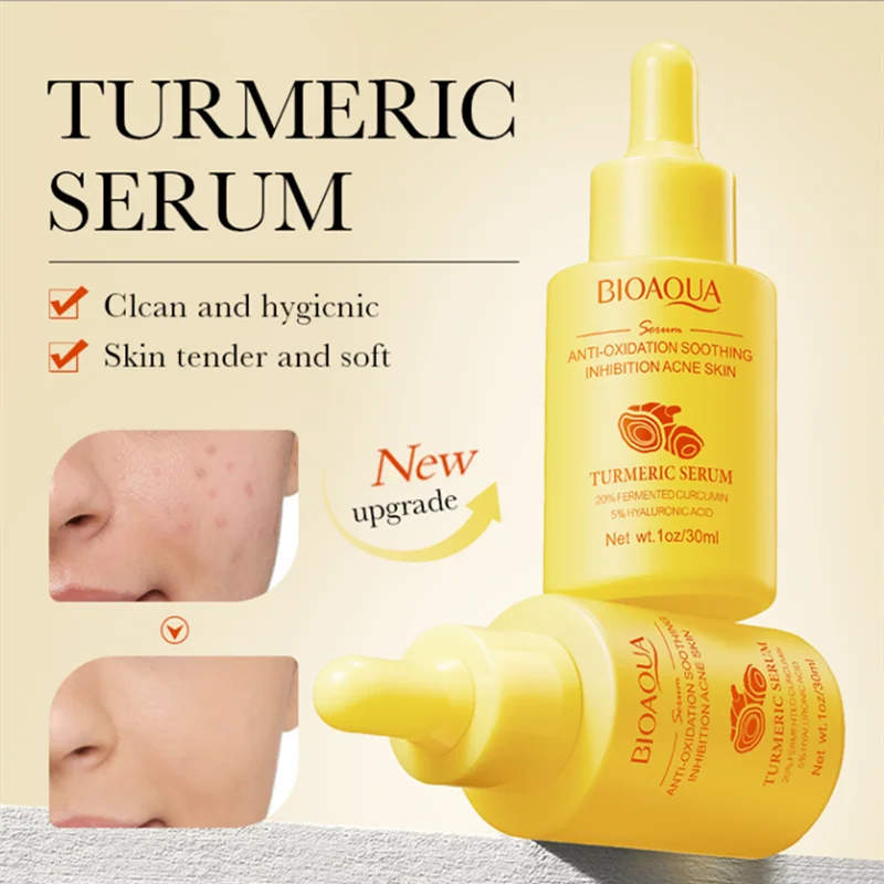 Picture of BIOAQUA Turmeric Serum Anti-Oxidation Soothing Inhibition Acne Skin Essence - 30ml