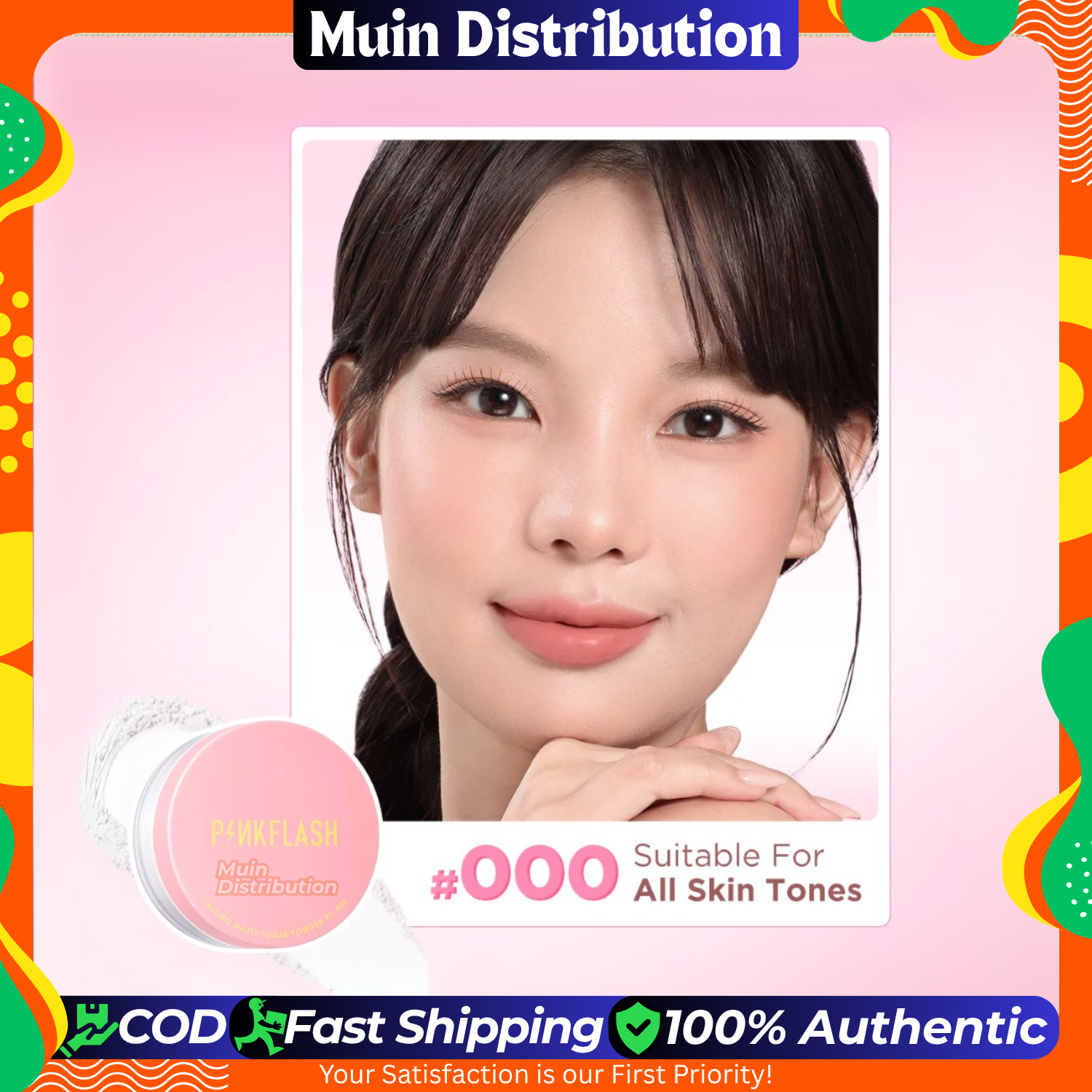 Picture of PinkFlash Translucent Loose Powder #000 (Suitable For All Skin Tones) Long Lasting Matte Loose Powder