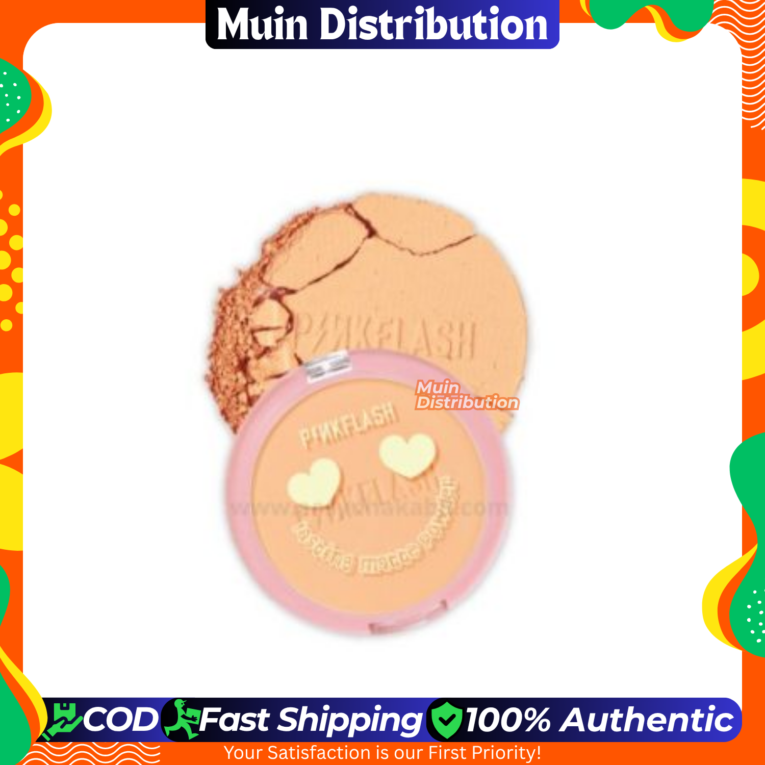 Picture of PinkFlash Long Lasting Matte Pressed Powder #111 - Suitable for light skin tones