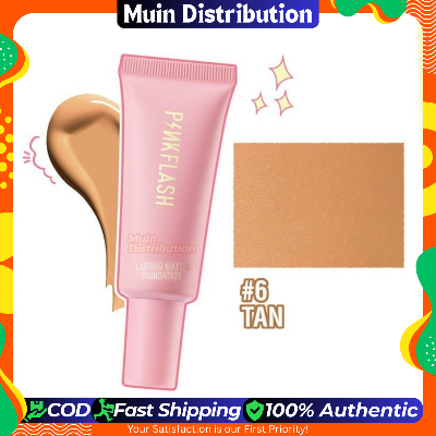 Picture of PinkFlash Foundation #6 Tan (Suitable for tan to dark skin tone) OhMySelf Foundation Weightless Lasting All Day High Coverage Oil Control Matte - 25g