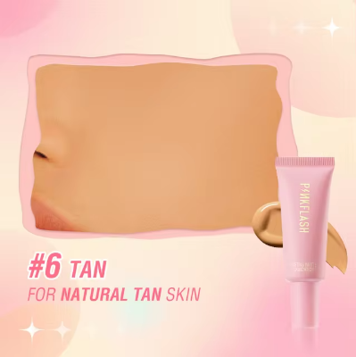 Picture of PinkFlash Foundation #6 Tan (Suitable for tan to dark skin tone) OhMySelf Foundation Weightless Lasting All Day High Coverage Oil Control Matte - 25g