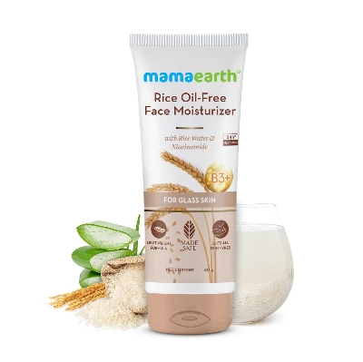 Picture of Mamaearth Rice Oil Free Face Moisturizer With Rice Water & Niacinamide for Glass Skin - 80 ml