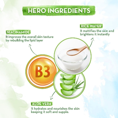 Picture of Mamaearth Rice Oil Free Face Moisturizer With Rice Water & Niacinamide for Glass Skin - 80 ml