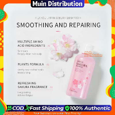 Picture of LAIKOU Japan Sakura Smooth Dry Hair Shampoo Care Nourish Hair Split Ends 100ml