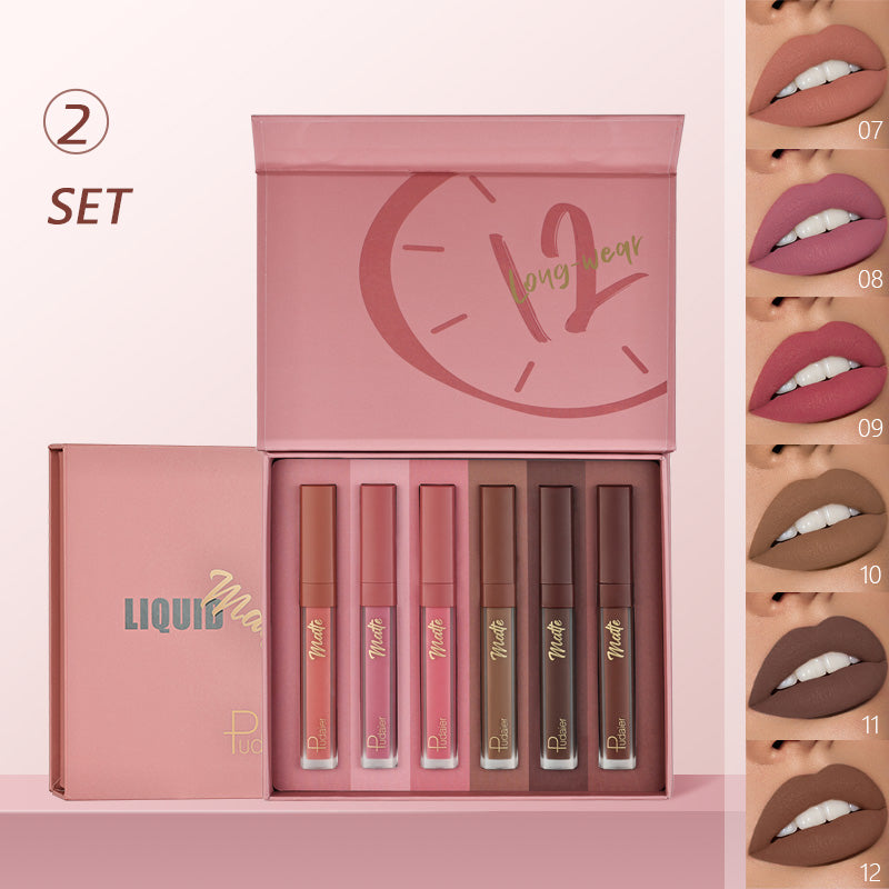 Picture of Pudaier 12 Hours Long Lasting 6 Color Matte Liquid Lipstick Set - Lip Glaze