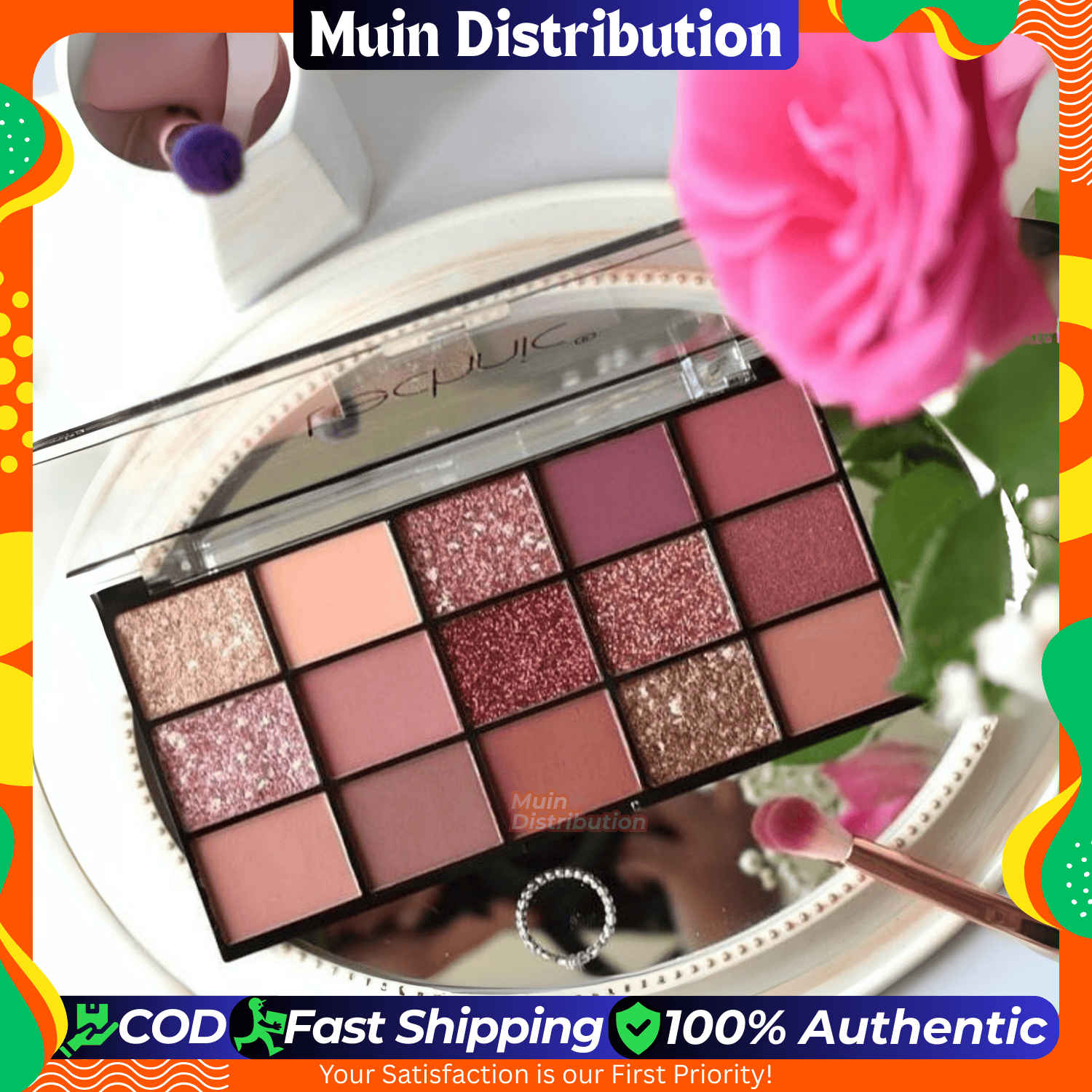Picture of Technic Invite Only 15 Color Pressed Pigment Eye Shadow Palette - Invite Only - 30g