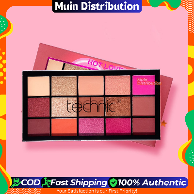 Picture of Technic Hot Love 15 Color Pressed Pigment Eyeshadow Palette - Hot Love - 30gm