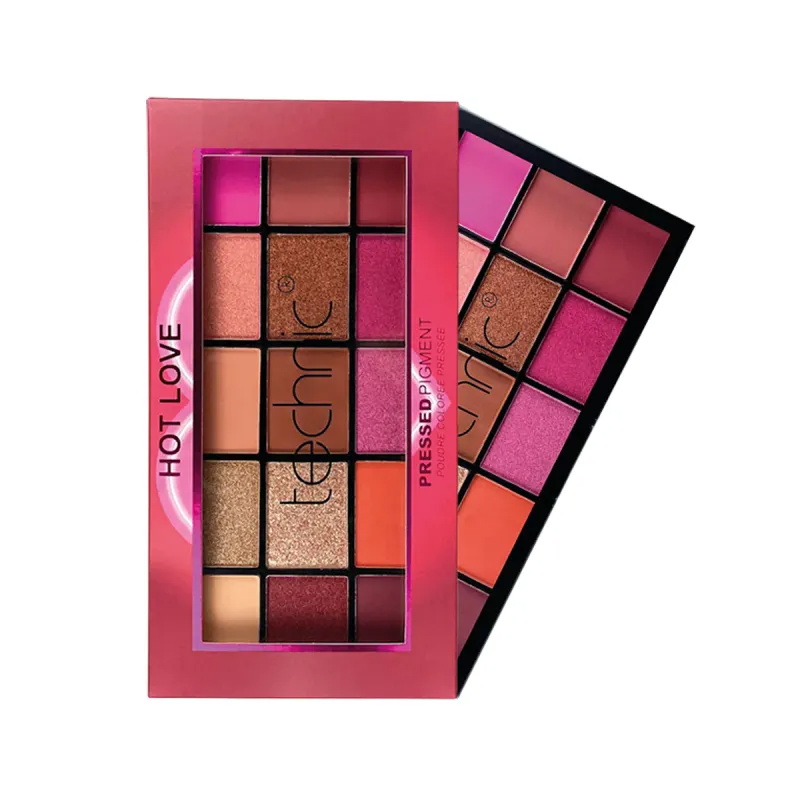 Picture of Technic Hot Love 15 Color Pressed Pigment Eyeshadow Palette - Hot Love - 30gm