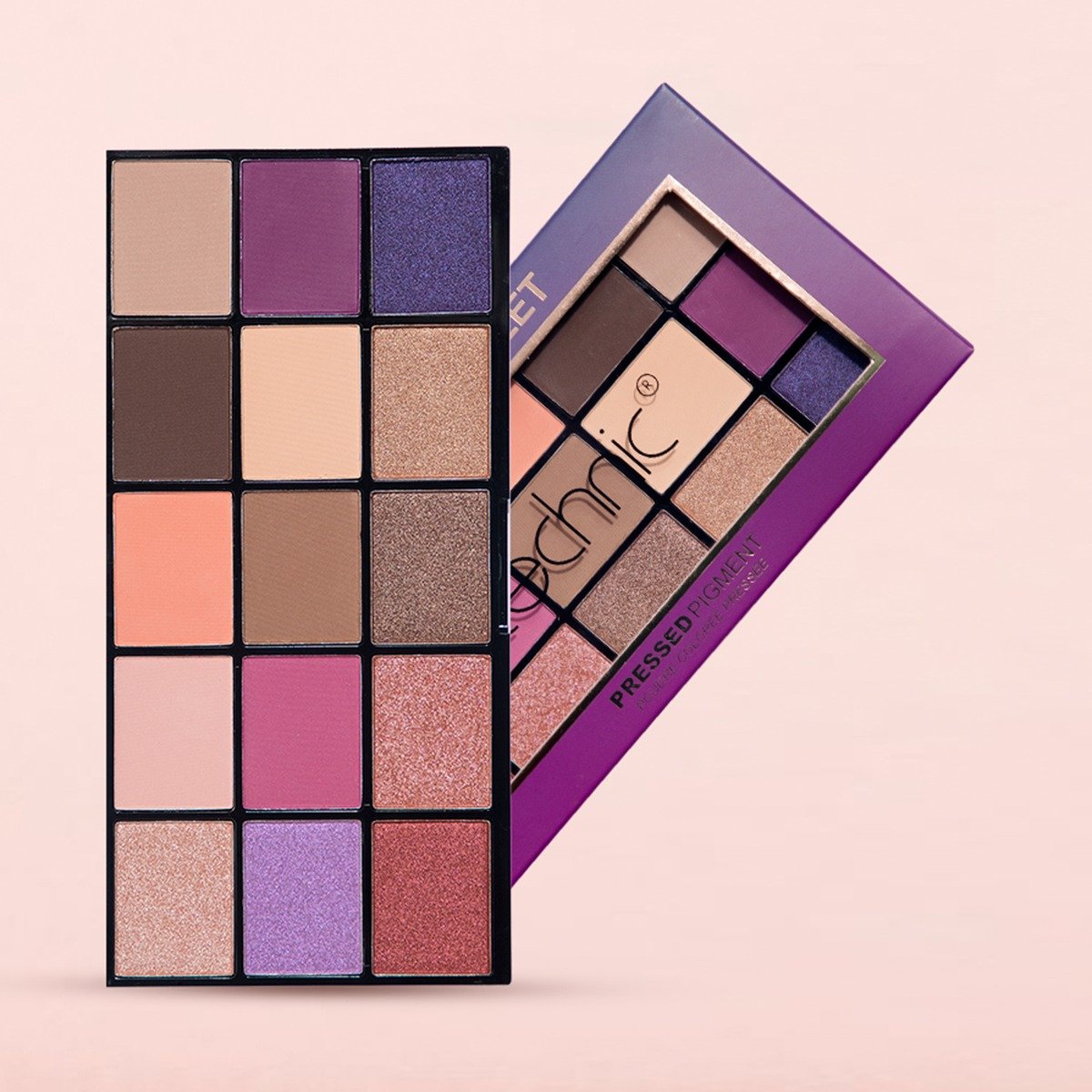 Picture of Technic Persian Violet 15 Color Pressed Pigment Eye Shadow Palette - Persian Violet - 30g