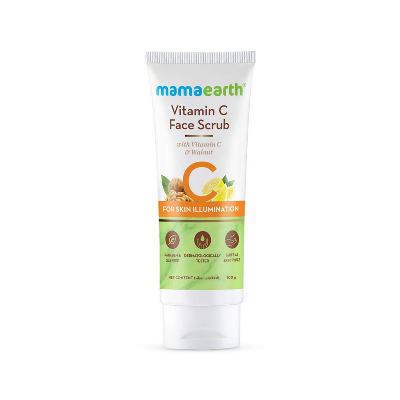 Picture of Mamaearth Vitamin C Face Scrub for Glowing Skin, With Vitamin C and Walnut For Skin Illumination - 100g