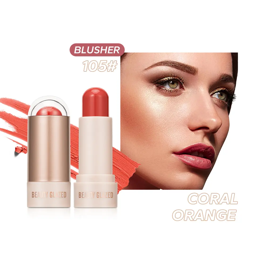 Picture of Beauty Glazed (#105 Coral Orange) Blush Highlighter Contour Stick