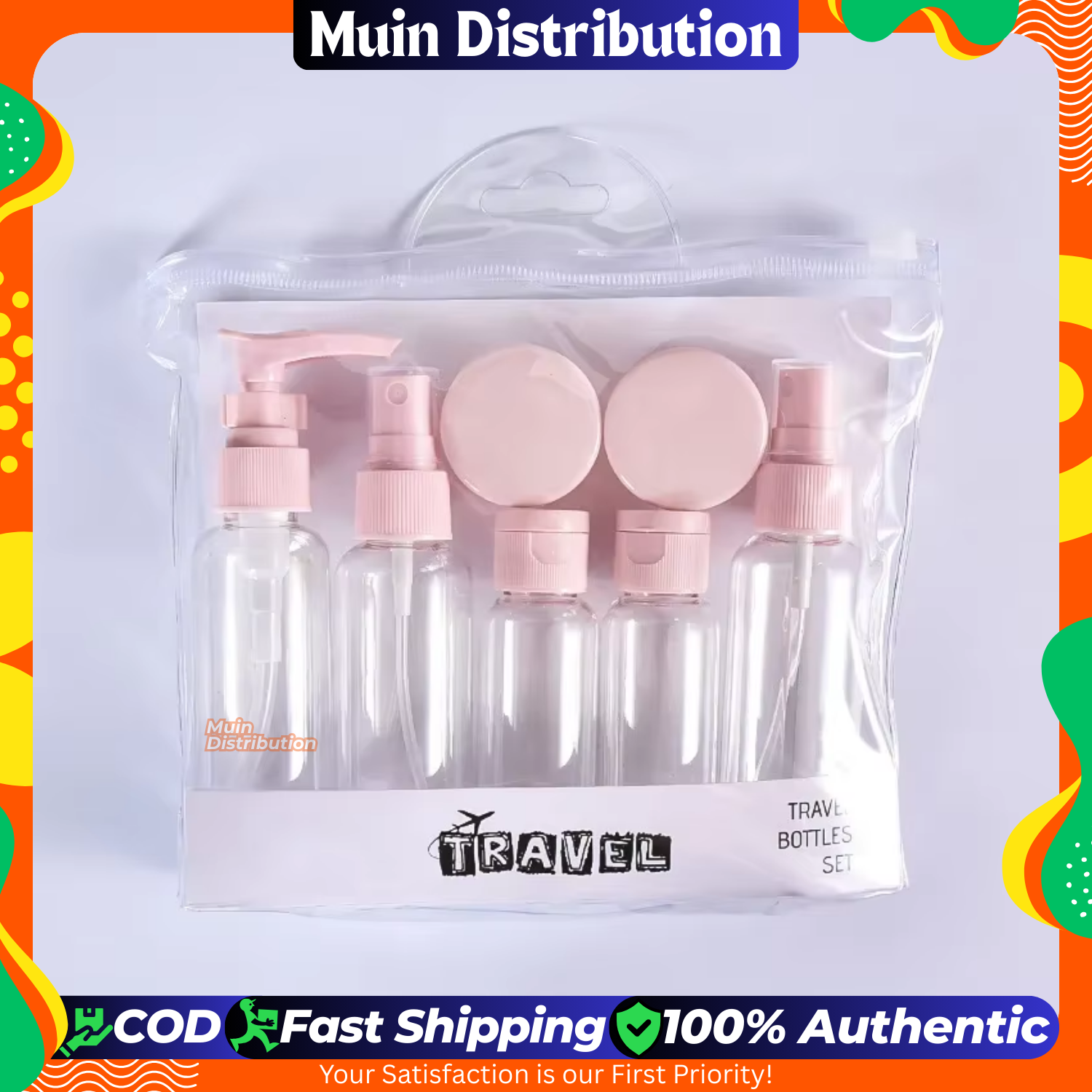 Picture of 7PCS Travel Bottle Bag Wash Set Makeup Shampoo Body Wash Portable Skin Care Product Hand Cream Refillable Spray Lotion Bottle