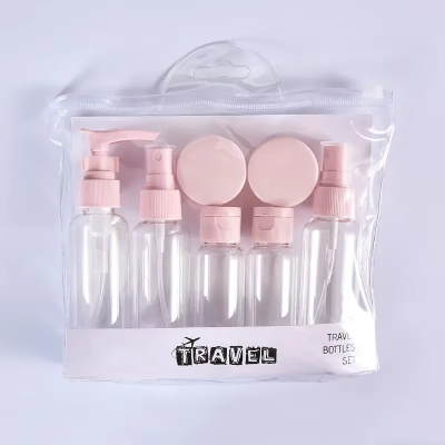 Picture of 7PCS Travel Bottle Bag Wash Set Makeup Shampoo Body Wash Portable Skin Care Product Hand Cream Refillable Spray Lotion Bottle