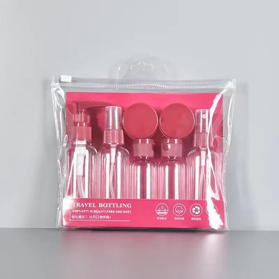Picture of 7PCS Travel Bottle Bag Wash Set Makeup Shampoo Body Wash Portable Skin Care Product Hand Cream Refillable Spray Lotion Bottle