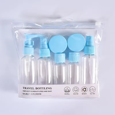 Picture of 7PCS Travel Bottle Bag Wash Set Makeup Shampoo Body Wash Portable Skin Care Product Hand Cream Refillable Spray Lotion Bottle