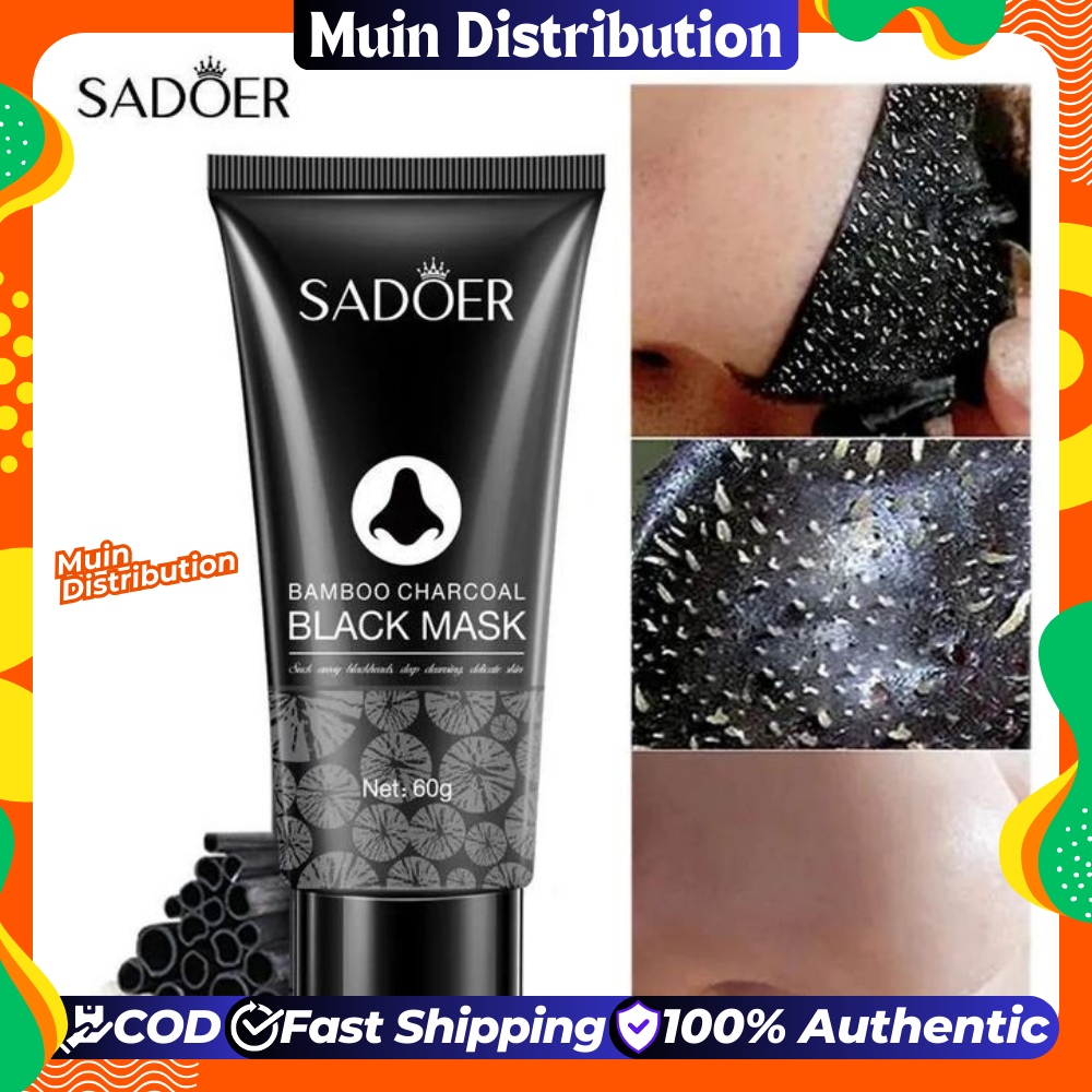 Picture of SADOER Bamboo Charcoal Black Mask Blackhead Remover Peel-off Mask - 60g