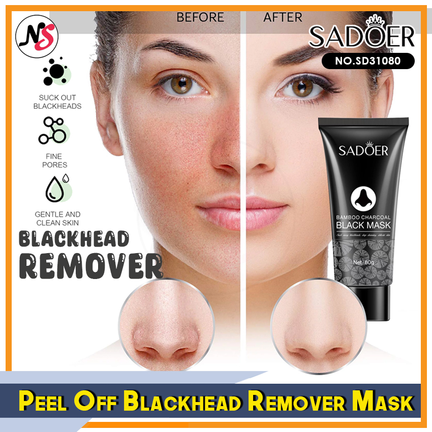 Picture of SADOER Bamboo Charcoal Black Mask Blackhead Remover Peel-off Mask - 60g