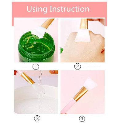 Picture of 1pcs Soft Silicone Face Pack Applicator Brush - Facial Brush
