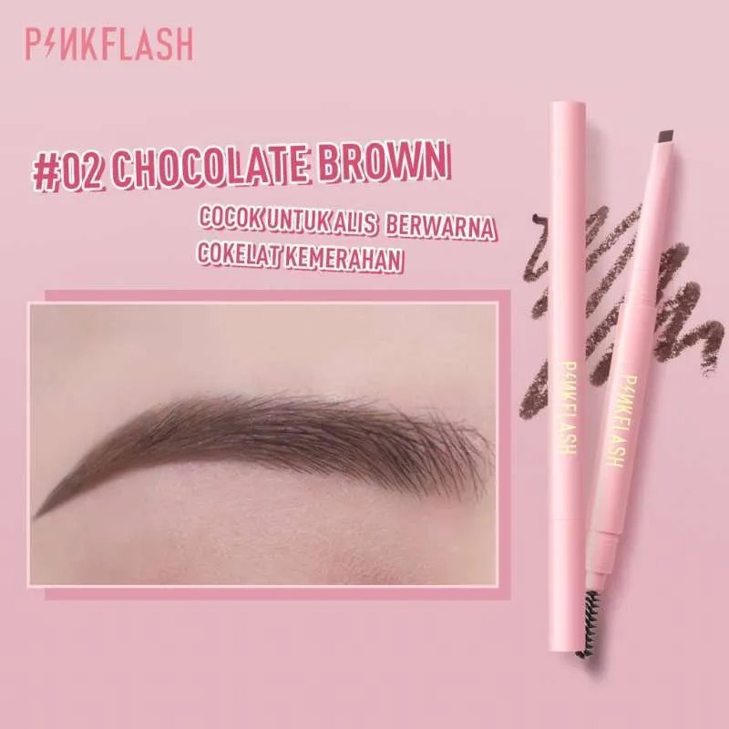 Picture of PinkFlash 2 in 1 Waterproof Auto Eyebrow Pencil - #02 (Chocolate Brown)