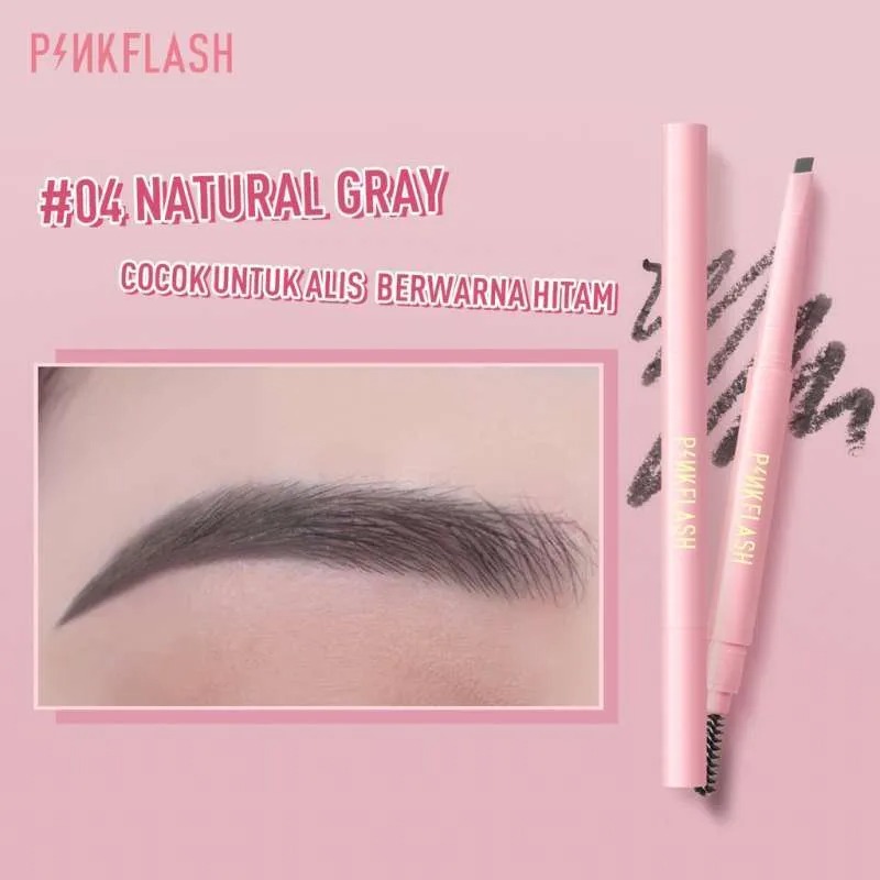Picture of PinkFlash 2 in 1 Waterproof Auto Eyebrow Pencil - #04 Natural Gray
