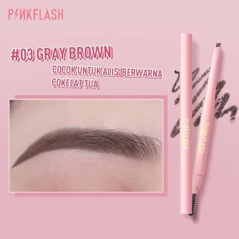 Picture of PinkFlash 2 in 1 Waterproof Auto Eyebrow Pencil - #03 Gray Brown