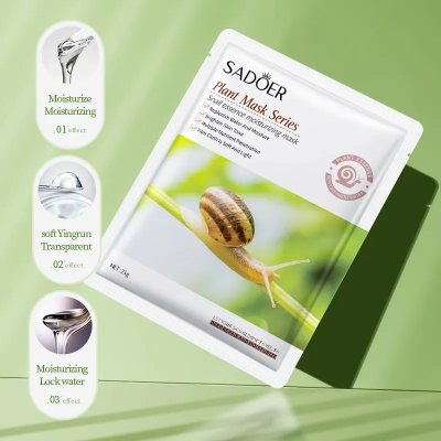 Picture of SADOER Snail Essence Moisturizing Face Sheet Mask