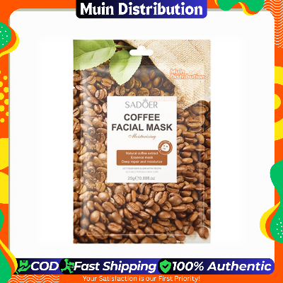 Picture of SADOER Natural Coffe Extract Essence Facial Mask Deep Repair and Moisturizing Sheet Mask - 1Pcs