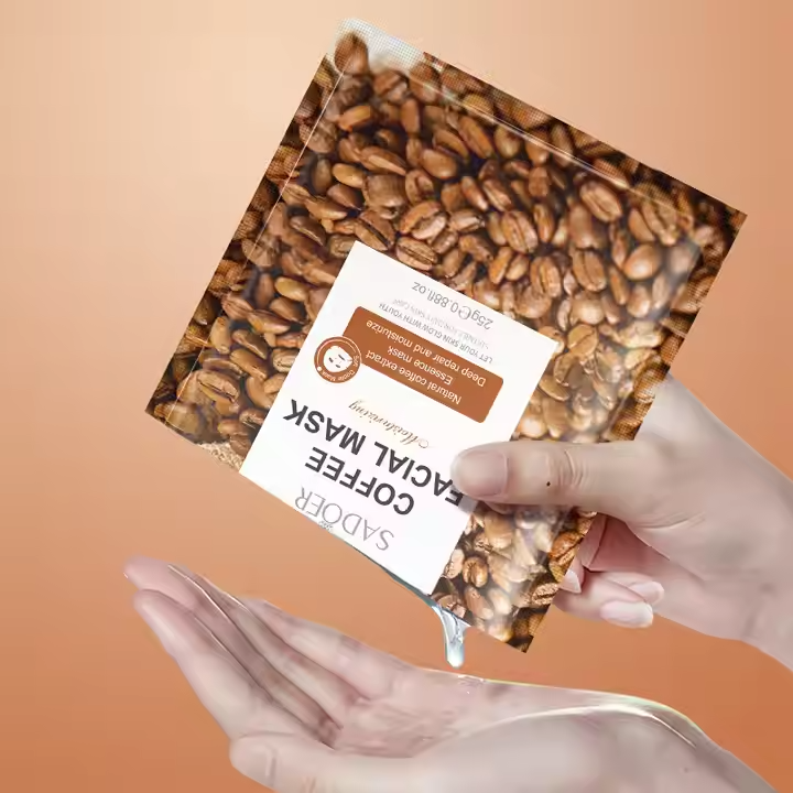 Picture of SADOER Natural Coffe Extract Essence Facial Mask Deep Repair and Moisturizing Sheet Mask - 1Pcs