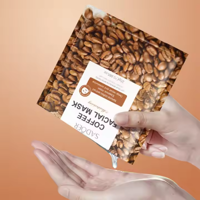 Picture of SADOER Natural Coffe Extract Essence Facial Mask Deep Repair and Moisturizing Sheet Mask - 1Pcs